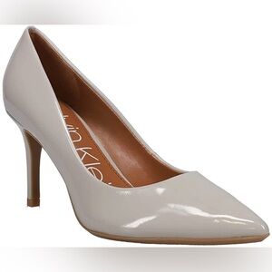 Calvin Klein Women’s Gray Patent Leather Heels